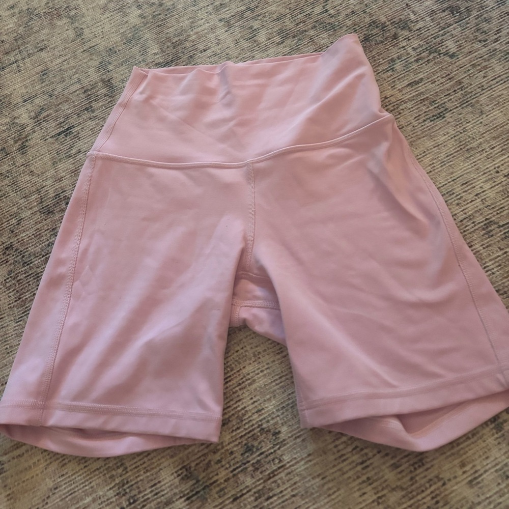 Vita pink 6 inch Lululemon align biker shorts